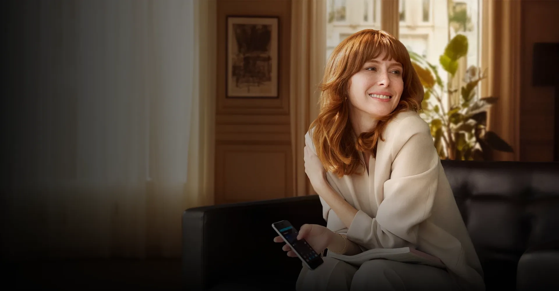 Woman smiling